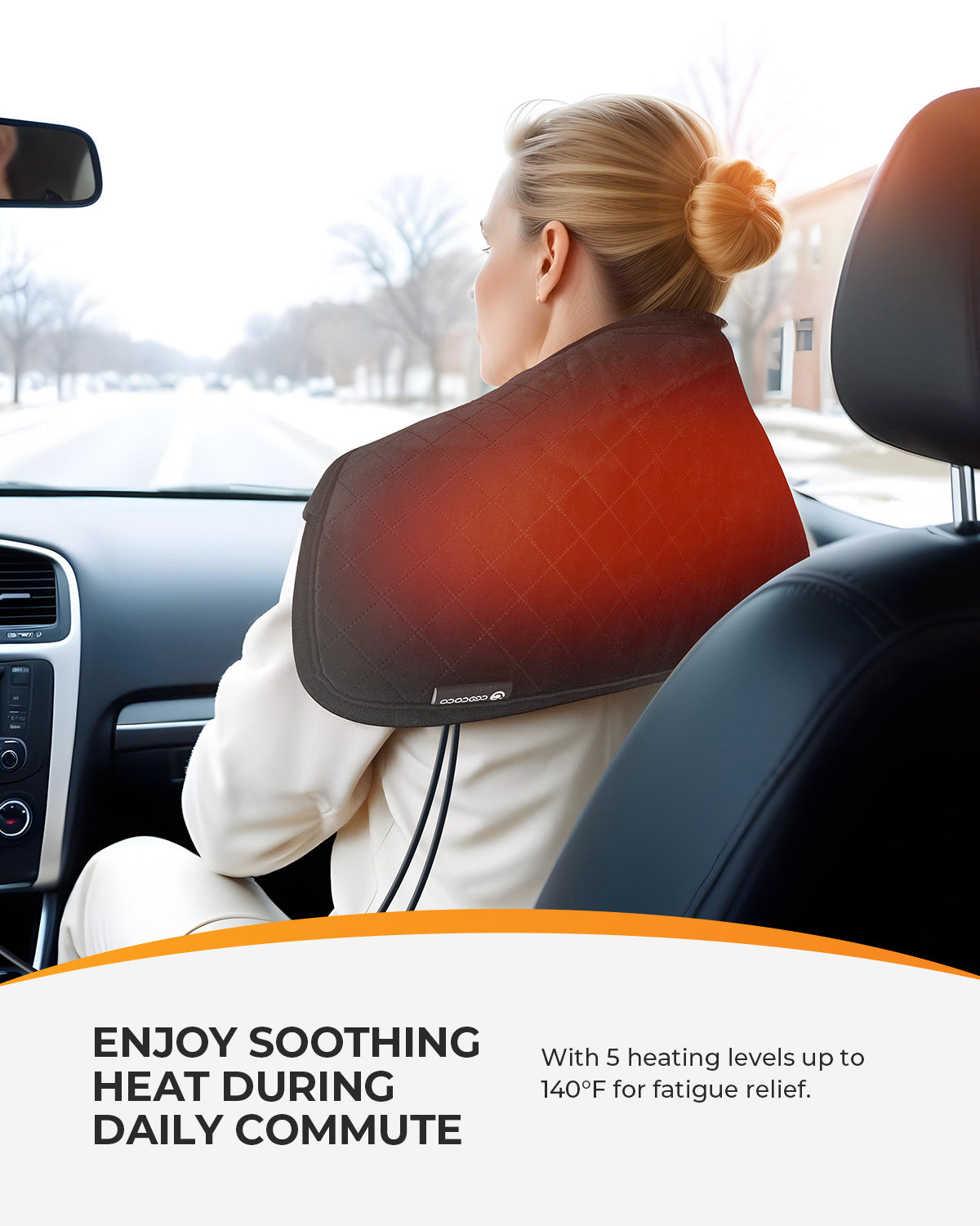 WM-CO-6408 CooCoCo Heated Car Blanket, Portable Heated Blanket For Travel, Electric Blanket For Car