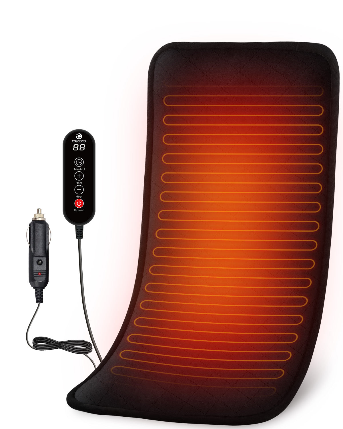 WM-CO-6408 CooCoCo Heated Car Blanket, Portable Heated Blanket For Travel, Electric Blanket For Car