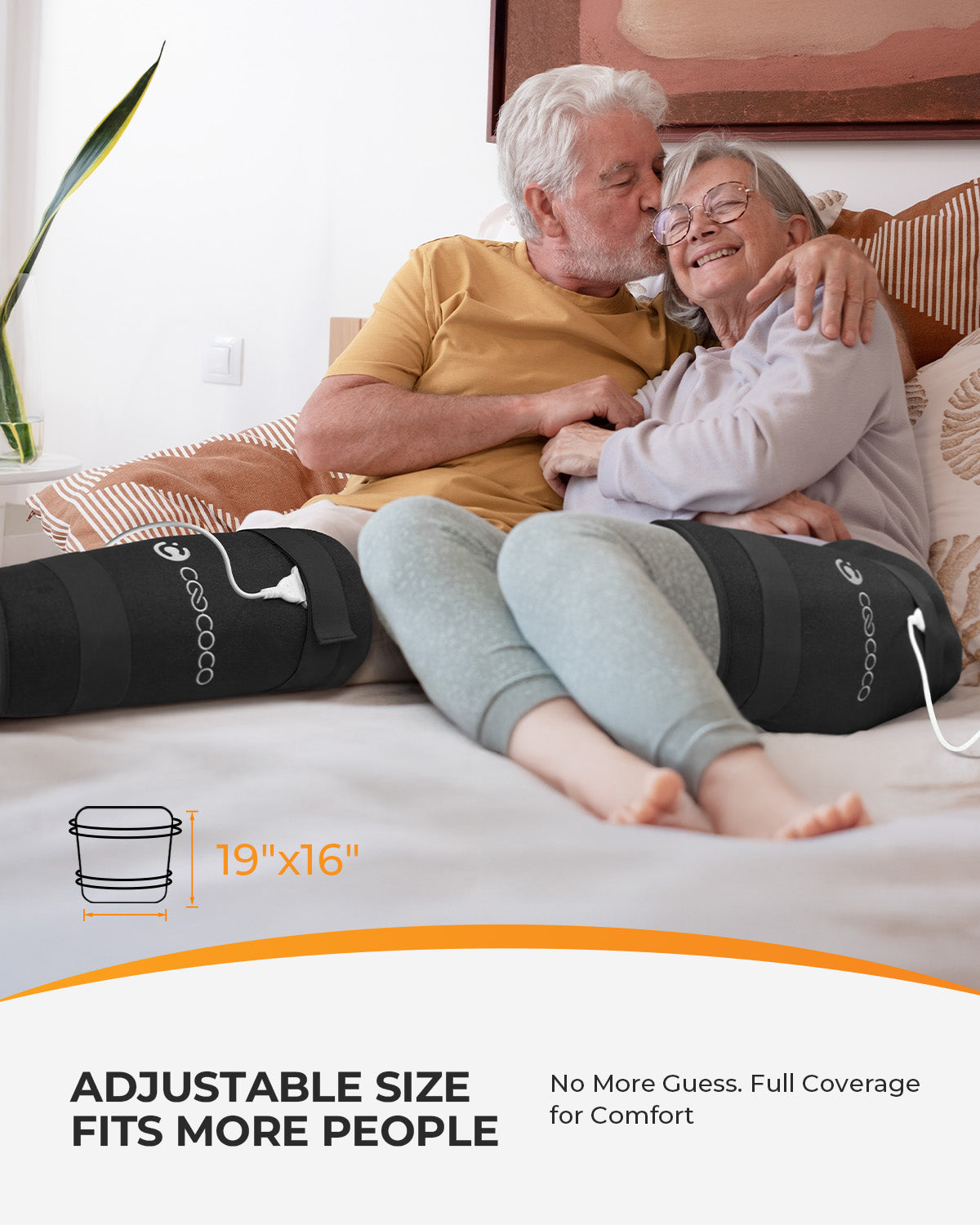 CooCoCo Hip Heating Pad for Sciatica & Hip Pain Relief – FSA/HSA Eligible Electric Heated Hip Brace with 6 Heat Levels & 4 Timers