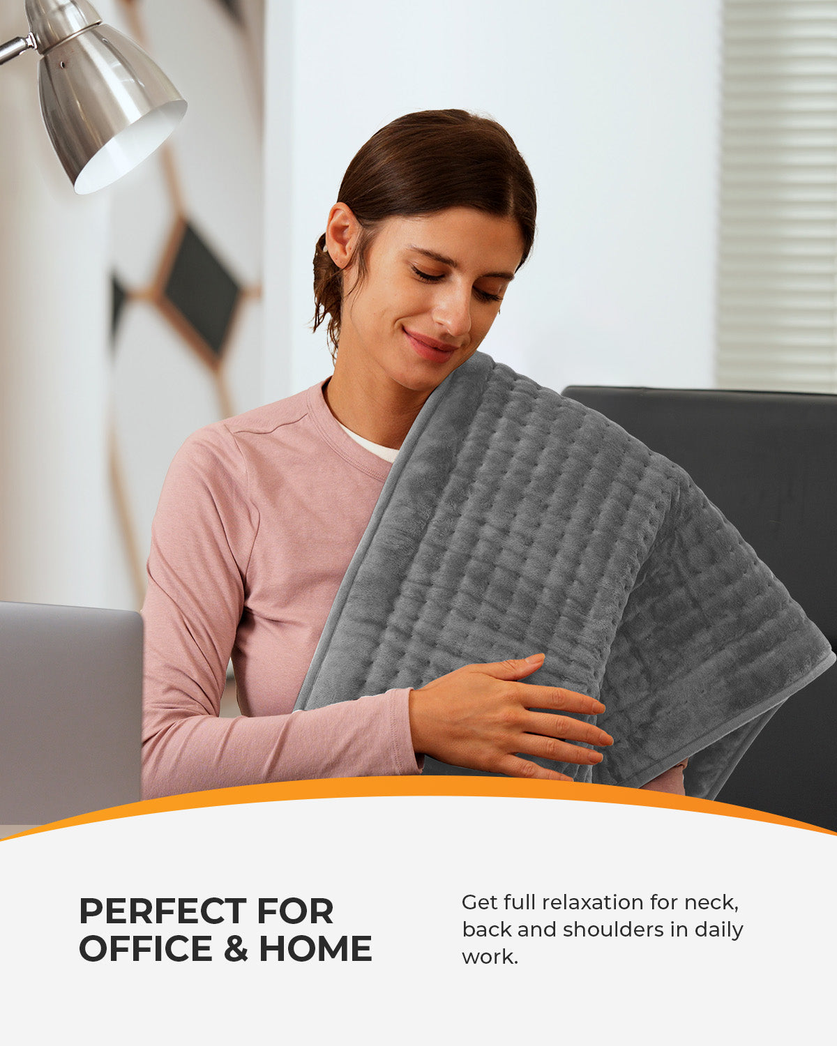 WM-HP01-GRN CooCoCo 33"x18" Large Electric Heating Pad for Back Neck Shoulders Muscle Pain, Cramps Relief with Auto Shut off, 3 Timer, 6 Temp Controller