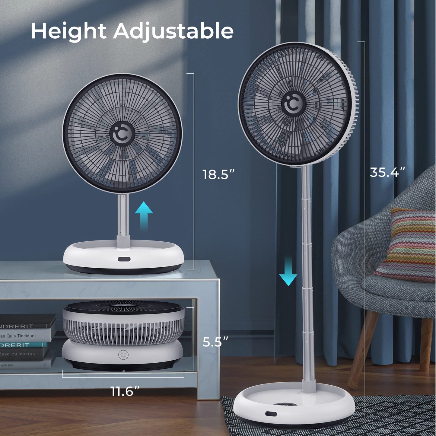 CooCoCo 12" Oscillating Pedestal Fan - CO-201